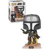 Funko Pop! Star Wars: Mandalorian-Mando Flying With Blaster - Star Wars: The Mandalorian - Figura in Vinile da Collezione - Idea Regalo - Merchandising Ufficiale - Giocattoli per Bambini e Adulti