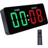 LICAEVEY Orologio Timer da Palestra a LED da 12 Pollici con Telecomando | Tabellone Segnapunti Rosso Verde con Ampio Display, Ricaricabile per Sport, Biliardo, Badminton, Basket