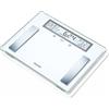 Beurer BG 51 Bilancia Diagnostica in Vetro con Capacità 200 kg e Multi-Display, inox