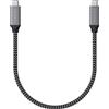 Satechi ST-U4C25M cavo USB USB4 Gen 3x2 0,25 m USB C Nero, Grigio
