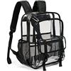 KUI WAN Zaino unisex trasparente (confezione da 1), Stile 2: nero, 12 x 7 x 15 inches, zaino