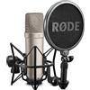 RØDE NT1A Microfono a Condensatore Cardioide a Grande Diaframma con Supporto Antivibrazione, Filtro Antipop e Cavo XLR per Produzione Musicale, Registrazione Vocale, Streaming e Podcasting