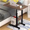 BAKAJI Scrivania Tavolo da Lavoro Porta Pc Computer Altezza Regolabile Tavolino Letto Divano con Piano e Ripiano Inferiore in Legno MDF Struttura Metallo Design Moderno 60 x 40 x 86 cm (Noce)