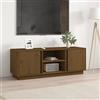 vidaXL Mobile TV marrone miele 110 x 35 x 40,5 cm in legno di pino massiccio