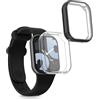 kwmobile Set 2x Custodia Smartwatch Compatibile con Xiaomi Mi Band 8 Pro Cover - Case Silicone Protezione Orologio Fitness trasparente/nero