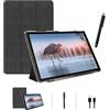 ZZB 10 Pollici Tablet Android 14 Compresse Con Caso Stylus 6GB RAM+32GB ROM Supporto 1024GB Espansi, 6000mah Batteria 10 IN Tablet Android, 2MP+8MP Doppia Fotocamera WiFi-6 Bluetooth 10.1 '' IPS HD Touch