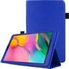 TECHGEAR Custodia in Pelle per Nuovo Samsung Galaxy Tab A 10.1 2019 (SM-T510 / SM-T515) Custodia Protettiva di alta qualità in PU Pelle con supporto e cinturino a mano [Blu]