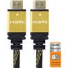 PremiumCord Cavo 4K HDMI 2.0B M/M Ad Alta velocità, 18 Gbps con Ethernet, Compatibile Video 4K@60Hz, Deep Color, 3D, Arc, HDR, Dolby TrueHD, Connettori Placcati Oro, Nero/Oro, 2 m