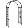 BAKAJI Arco da Giardino Supporto per Rose Piante Rampicanti in Metallo 113 x 50 x 205H cm Colore Nero