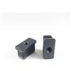 ajile Inserto in plastica rettangolare nero per tubo 40 x 20 mm spessore 1,5 - 2,0 mm filettato filettato diametro 8 mm (M8), confezione da 4 pezzi
