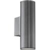 Eglo LED lampada da parete esterna Riga, lampada da esterno a 2 | fiamme, applique in acciaio zincato, colore: marrone antico, IP44