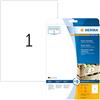 Herma 10911 Etichetta super resistente 210 x 297 mm Carta Bianco 25 pz. A tenuta permanente Stampante a getto d'inchios