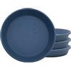 The HC Companies Sottovaso per vasi da Fiori, in plastica, per Esterni e Interni, Design Tradizionale, per Il drenaggio dell'Acqua, Vassoio Rotondo Resistente per Piante (20,3 cm, Blu Ardesia