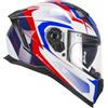 CGM Casco integrale, 311G BLAST SPORT Bianco Blu, XS (53-54cm)
