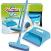 Spontex Catch & Clean Scopa con setole in silicone per interni e paletta - Set scopa e paletta specifica per rimuovere i peli degli animali domestici - Per spazzare e lavare diverse superfici