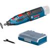 Bosch Professional 12V System Utensile rotativo a batteria GRO 12V-35 (incl. chiave, pinza di fissaggio, mola da taglio, box accessori, inserto L-BOXX, senza batteria/caricabatteria)