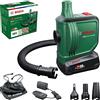 Bosch Compressore a batteria/Compressore per materassini EasyInflate 18V-500 (1 batteria da 2,0 Ah; 18 Volt System; gonfia o sgonfia letti gonfiabili, piscine per bambini e altri giocattoli)