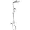 hansgrohe Crometta S - Colonna doccia con miscelatore monocomando, Sistema doccia (⌀ 240 mm) con rubinetto, doccetta (2 getti), tubo, asta e soffione doccia tondo, cromo, 27269000