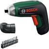 Bosch IXO8 Cacciavite a batteria (incl. adattatore angolare, set di 10 bit e batteria, in scatola di cartone)