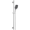 Görbach Saliscendi Doccia con Soffione 3 Getti, Asta Doccia 100 cm Cromo | Asta Doccia Acciaio inox con Supporto per Doccetta e Tubo, Colonna Doccia senza Miscelatore Adattarsi ai Fori Esistenti