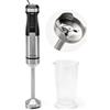 Huslog BlendFlex da 1500 W Frullatore a immersione - Frullatore in acciaio inossidabile con 20 velocità e funzione turbo, incl. misurino da 600 ml - Frullatore a immersione per frullati