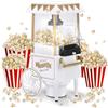 NK Macchina per Popcorn Retro 1.200W ad Aria Calda - Macchina Pop Corn Elettrica Senza Olio, 0.3L, Pronta in 2 Minuti, Design Vintage Compatto per Casa (Bianco)