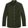 Polo Ralph Lauren Camicia Uomo in velluto Custom Fit / Oliva, Oliva