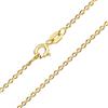 Bling Jewelry Semplice Catena Rolo In Argento Sterling Placcata Oro Giallo 14K Sottile Di 2Mm Collana Per Donne Lunga 18 Pollici