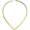 Bling Jewelry Collana A Girocollo Moderna E Semplice Con Ciondolo A Forma Di V In Oro Giallo Placcato 14K Lucidato Per Donne E Adolescenti
