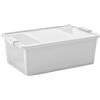 KIS Contenitore in plastica Bi-Box con coperchio M 55x35x19 cm bianco