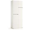Mobile multiuso con vano portascope 195x80x37 cm bianco