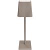 Lampada LED touch da tavolo in ABS 9,5x9,5x36 cm tortora