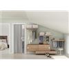 Porta a soffietto Maya in PVC stampa 3D Tessuto 83,5x214 cm grigio
