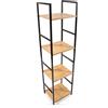 Mobile con 4 ripiani in legno e metallo 29x23,5x112 cm
