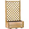 Cerland Fioriera da esterno con grigliato in legno naturale700x440x1400 mm