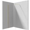 - Parete doccia a scomparsa Idrostile 700x1950 mm oro spazzolato