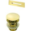 Kit per vasca piletta e tappo troppopieno vasca oro spazzolato