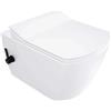 - WC sospeso Song con funzione bidet e miscelatore 37,2x34,9 cm bianco nero