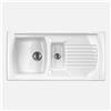 - Lavello ceramica 1,5 vasche con gocciolatoio Cárdenas 500x240 mm bianco