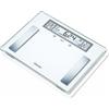 Beurer BG 51 Bilancia Diagnostica in Vetro 200 kg Multi Display Acciaio Inox
