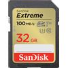 SanDisk Extreme SD UHS-I Card, 32 GB, SD, Classe 1, 130 MB/s, 60 MB/s, Classe 1 (U1)