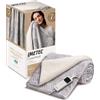 Imetec CaldoPlaid Adapto Plus Velvet&Sherpa 160x120 cm, Plaid riscaldabile, Morbida Coperta elettrica, Tecnologia Adapto Plus, Sistema Sicurezza ElectroBlock, Caldo Subito, 6 Temperature, Bassi Consumi, Lavabile