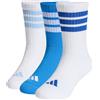 adidas Mixte enfant 3STRIPES CUSHIONED SPORTSWEAR CREW SOCKS 3 PAIR PACK, ray blue/white/glow blue, 5-6 Years