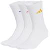 adidas Unisex - Adulto Cushioned Sportswear Crew Socks 3 Pair Pack Socks, white/Solar Purple/crew yellow/Pure Turbo, M