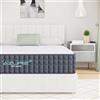 Azure Mattresses Azure - Materasso singolo, ibrido singolo, 90 x 190 x 25 cm, memory foam traspirante, rigidità media, molle insacchettate individuali, prova 100 notti, tessuto Oeko-Tex delicato sulla pelle, 90 x 190