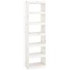 vidaXL Libreria/Divisorio Bianco 60x30x199,5 cm Legno Massello di Pino