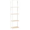 5 five simply smart 5Five - Mensola CURVY in metallo e MDF beige - 45x30x169,5 cm - Accessorio per l'organizzazione della casa, soggiorno, camera da letto e ufficio.