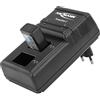 ANSMANN Caricatore Powerline 2 per batterie 9V - Caricabatterie intelligente doppio NiMH / NiCd E-Block - Carica di manutenzione e indicatore LED