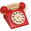 Le Toy Van Gioco educativo telefono giocattolo per bambini, 3 anni, telefono a disco vintage in legno naturale certificato FSC e colori a base d'acqua, campanello incluso
