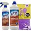 FEI FAN SET QUASAR: Detergente Pavimenti PARQUET E DELICATI 1000ml + Spray LEGNO CON CERA D'API 580ml + Panno In Lattice SOFT, Formato 30x30cm